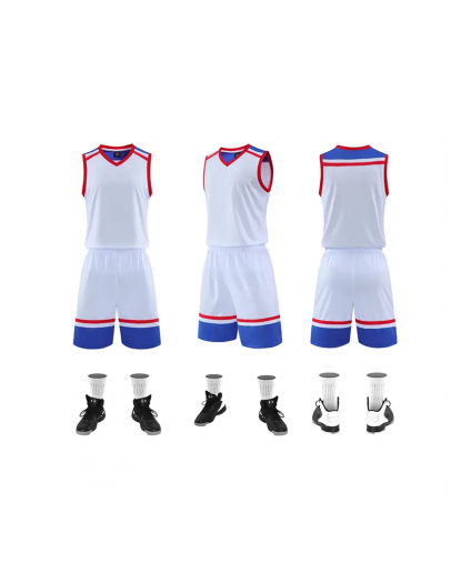 Youth Basketball Set Simple Design Basketball Jersey 