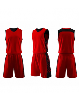 Sublimation Printing Logo Red White loungewear tracksuits cheap basketball uniforms Reversible new Basketball Jersey